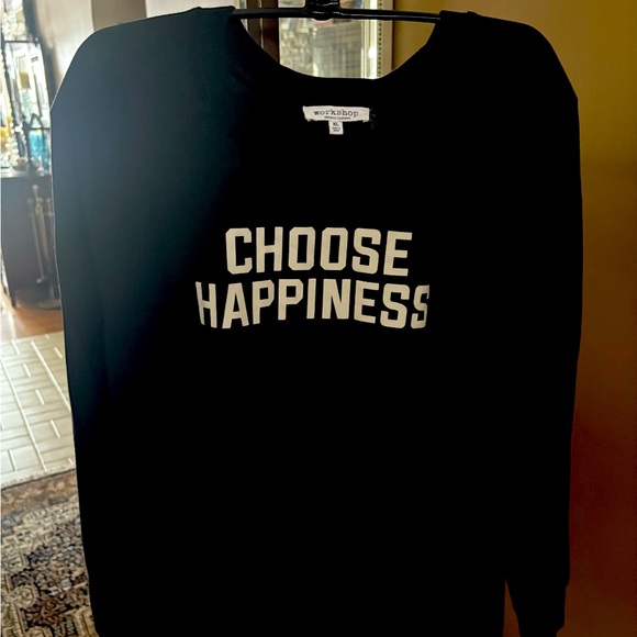 Workshop Republic Clothing “Choose Happiness” black long sleeve sweatshirt.❣️ - Picture 5 of 5